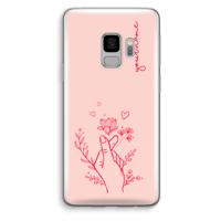 Giving Flowers: Samsung Galaxy S9 Transparant Hoesje