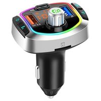 Bluetooth FM Transmitter & Autolader met LED Licht BC63 - Zwart - thumbnail
