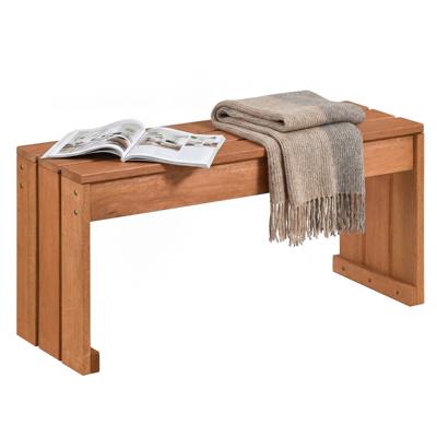 Tweezits Tuinbank van Massief Hout 3-in-1 Bijzettafel en Plantenrek met een Afwerking in Teakhoutlook