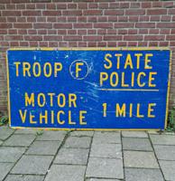 Troop F State Police Verkeersbord - 183 x 91cm - Origineel