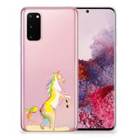 Samsung Galaxy S20 Telefoonhoesje met Naam Horse Color - thumbnail