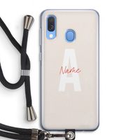 Strawberry Milkshake: Samsung Galaxy A40 Transparant Hoesje met koord
