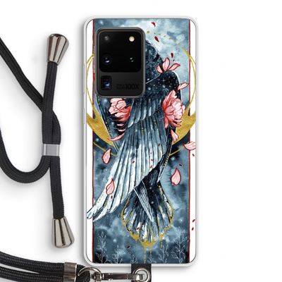 Golden Raven: Samsung Galaxy S20 Ultra Transparant Hoesje met koord