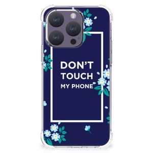 iPhone 15 Pro Anti Shock Case Flowers Blue DTMP