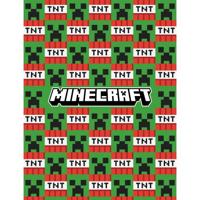 Minecraft fleece deken TNT creeper 130 x 170 cm