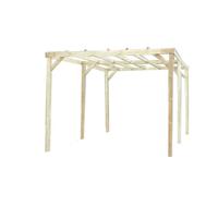 Houten carport Plat dak Autoclaaf 15 m² - 3 x 5 m - H2,4m ALTONA