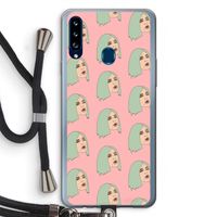 King Kylie: Samsung Galaxy A20s Transparant Hoesje met koord
