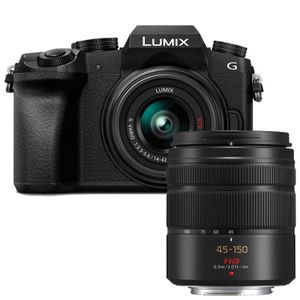 Panasonic LUMIX DMC-G7 zwart + 14-42mm HD II + 45-150mm
