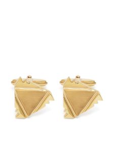 Lanvin cut-out triangle cufflinks - Or