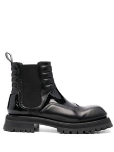 Balmain bottines à empiècements matelassés - Noir