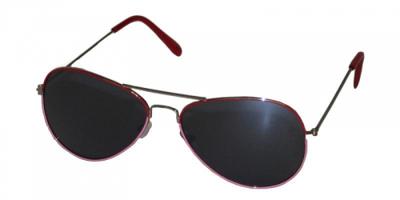 HIP Classic pilotenbril half rood roze/zwart