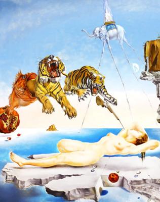 Kunstdruk Salvador Dali - Une seconde avant l&apos;eveil 60x80cm