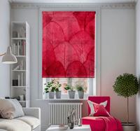Magenta bladeren Raambekleding woonkamer