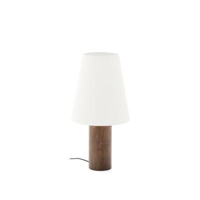 Kave Home Tafellamp 'Marga' Rubberhout, 50cm, kleur Bruin