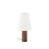 Kave Home Tafellamp 'Marga' Rubberhout, 50cm, kleur Bruin