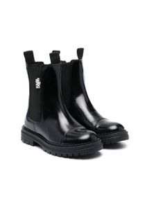 Karl Lagerfeld Kids bottines à étiquette logo - Noir