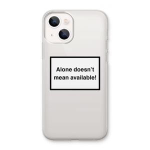 Alone: iPhone 13 mini Transparant Hoesje