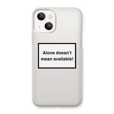 Alone: iPhone 13 mini Transparant Hoesje