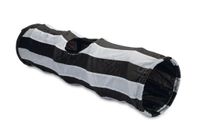 Beeztees longy - kattentunnel - nylon - zwart/wit - 90x26x26 cm