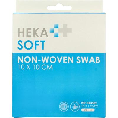 Heka Soft Non-woven kompres 10 x 10 cm 8-laags steriel Heka Soft Non-woven kompres 10 x 10 cm 8-laags steriel