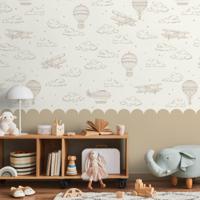 Behang Balloon Rol Beige