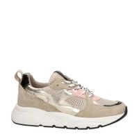 Nelson suède chunky sneakers beige - thumbnail