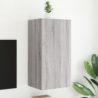 Tv-wandmeubel met LED-verlichting 40,5x35x80 cm grijs sonoma - thumbnail