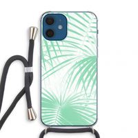 Palmbladeren: iPhone 12 mini Transparant Hoesje met koord