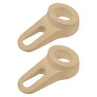 Deltafix Block it Deurwig - 2x - beige - TPE kunststof - 12 x 3,8 cm - deurstopper - thumbnail