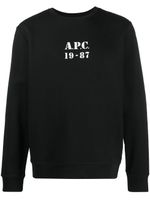 A.P.C. sweat à logo imprimé - Noir - thumbnail