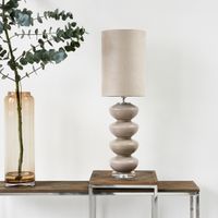 Rivièra Maison Tafellamp 'Beaugrand' Glas, kleur Beige (excl. kap)