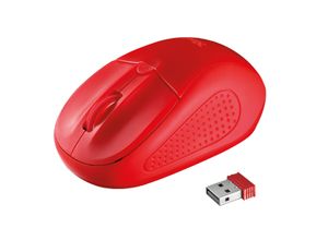 Trust Primo RF Draadloos 1600 DPI Optisch Muis - Rood