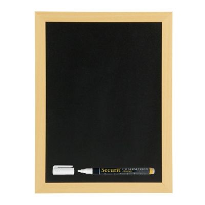 Zwart krijtbord/schoolbord met 1 stift 40 x 60 cm - Krijtborden