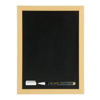 Zwart krijtbord/schoolbord met 1 stift 40 x 60 cm - Krijtborden - thumbnail