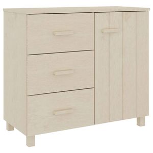 The Living Store HAMAR Dressoir - Hout - 90 x 40 x 80 cm - Honingbruin