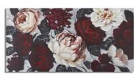 HANDGEMAAKTE MUURSCHILDERING WIT/RODE BLOEM LIGHTBACK
150X3,8X76