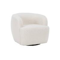 sweeek - Ronde draaifauteuil in boucléstof, B 79,5 x D 77,5 x H 67cm