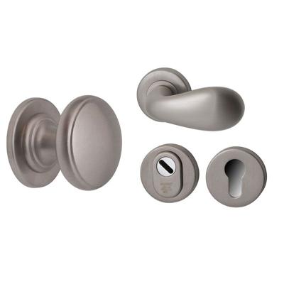 Hardbrass Voordeurset Pragma/Olympia 3-delig rechtswijzend - PVD Inox