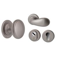 Hardbrass Voordeurset Pragma/Olympia 3-delig rechtswijzend - PVD Inox