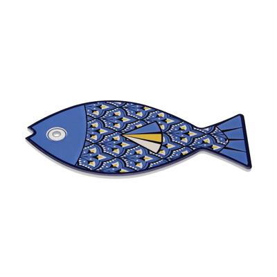 Placemat Versa Blauw Kurk Keramisch Vis 14 x 0,7 x 20 cm
