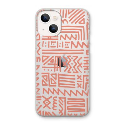 Marrakech Pink: iPhone 13 mini Transparant Hoesje