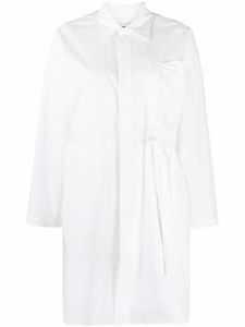 AMBUSH robe-chemise oversize à taille nouée - Blanc