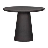 WOOOD Eettafel Damon Ø 100 cm - Betonlook Donkerbruin