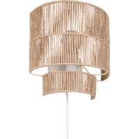 LED Wandlamp - Trion Silen - 1 Lichtpunt tot 25 Watt - E27-fitting - Flexconnect Ready - IP20 - Bruin - Papier Garen