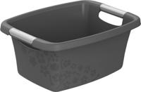 Rotho wasmand 25 liter flowers antraciet