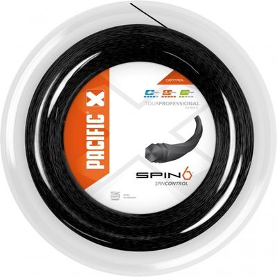 Pacific tennissnaar Spin Control 6 1,25 mm 200 meter zwart