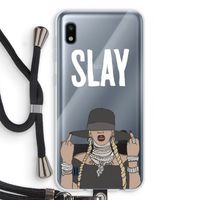 Slay All Day: Samsung Galaxy A10 Transparant Hoesje met koord