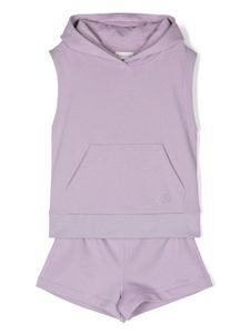 Moncler Enfant survêtement à logo brodé - Violet