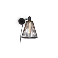 Wever Ducre Wiro Cone 1.1 Wandlamp - Zwart - met stekker - thumbnail