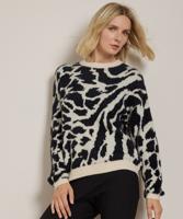 wijde trui met jacquard dessin